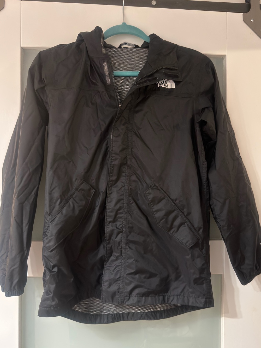 The North Face Youth Black Hooded Shell Jacket